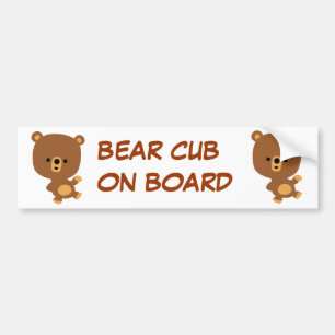 Bear Bumper Sticker-märke för Tecknaden 'Bra Vibe' Bildekal