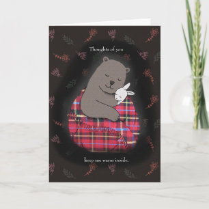 Bear Bunny Kärlek par Alla hjärtans årsdag Cute Kort