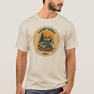 Bear Camp Vibes Only - Chillin' Bear with Sunglass T Shirt