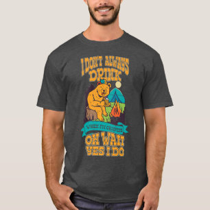 Bear Campage att dricka öl resande berusad natu T Shirt
