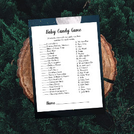 Bear Candy Match Baby Shower-spel Inbjudningar