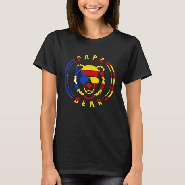 Bear Catalonia Pappa Step Far Birthday Far s D T Shirt (Framsida)