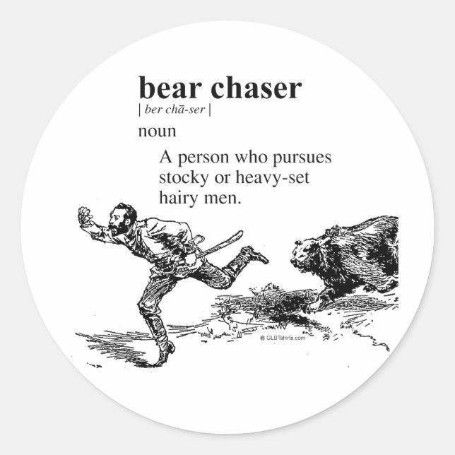 BEAR CHASER DEFINITION RUNT KLISTERMÄRKE (Framsida)