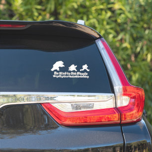 Bear Chasing People with Funny Quote Car Lastbil Klistermärken