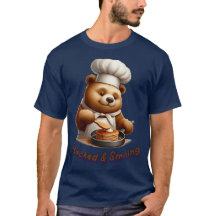 Bear Chef Flipping Pancakes "Stacks & Smiling"