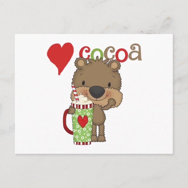 Bear Cocoa Kärlek Helgdag Helg Vykort (Framsida)