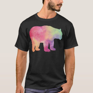 Bear Colorful Watercolor Art T Shirt