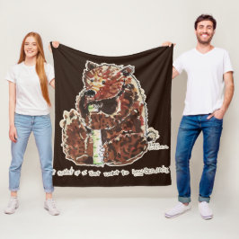 Bear Contemplates Hibernation Fleecefilt