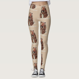 Bear Contemplates Hibernation Leggings