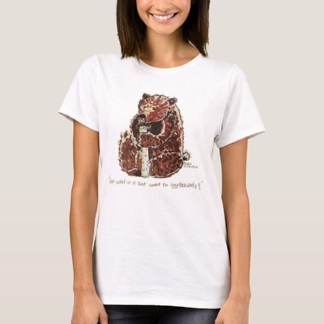 Bear Contemplates Hibernation T Shirt (Framsida)
