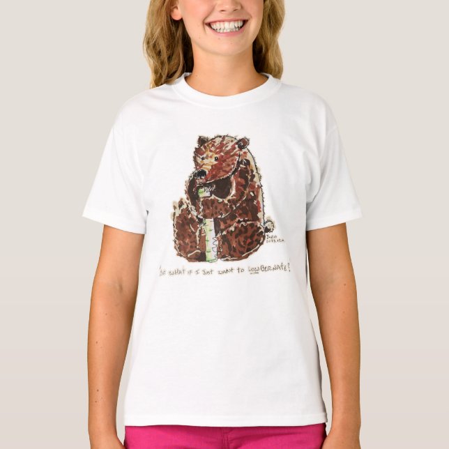 Bear Contemplates Hibernation T Shirt (Framsida)