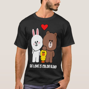 Bear Cony Bunny Rabbit Äkta kärlek är Färg Bl T Shirt