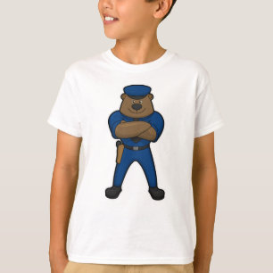 Bear Cop Police T Shirt