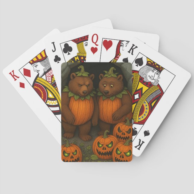 Bear Couple Costumes Playing Cards Casinokort (Baksidan)