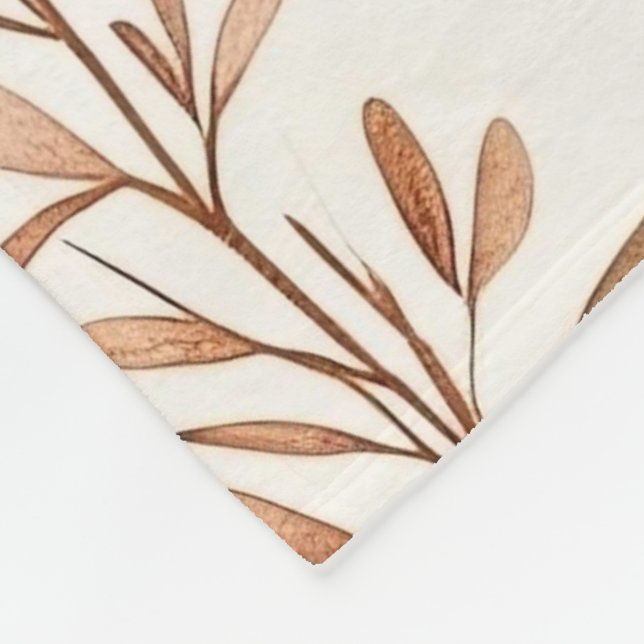 Bear Cute Beige Baby Fleecefilt (Hörn)