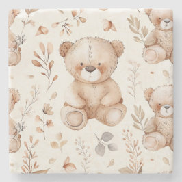 Bear Cute Beige Baby Stenunderlägg