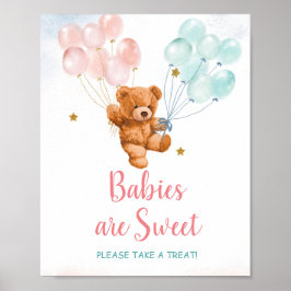 Bear Cute Spädbarn är Sweet, ta en behandling Poster