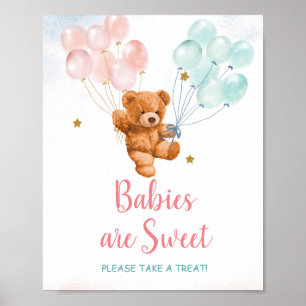 Bear Cute Spädbarn är Sweet, ta en behandling Poster