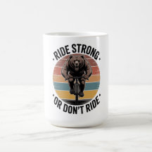 Bear Cycling Vintage Sunset Biker Design