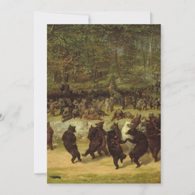 Bear Dance Painting - William Holbrook Beard Inbjudningar (Framsida)