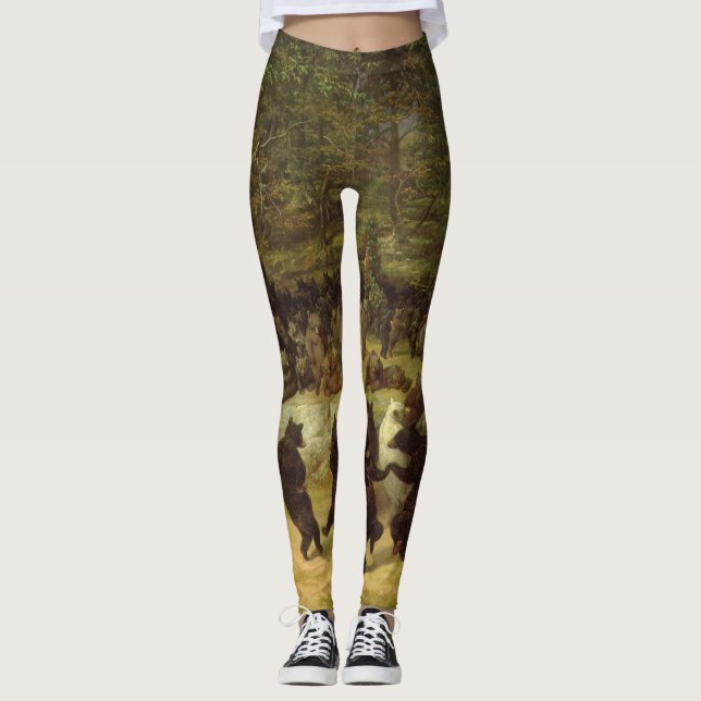 Bear Dance Painting - William Holbrook Beard Leggings (Framsida)