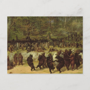 Bear Dance Painting - William Holbrook Beard Vykort