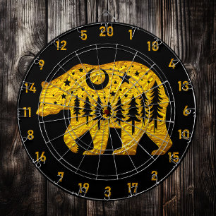Bear Dart Board i guld: Game-Changer Darttavla