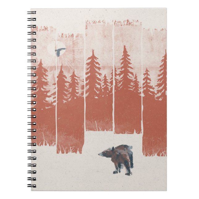 Bear Design in the Wildlife | Djurgåva Anteckningsbok (Framsidan)