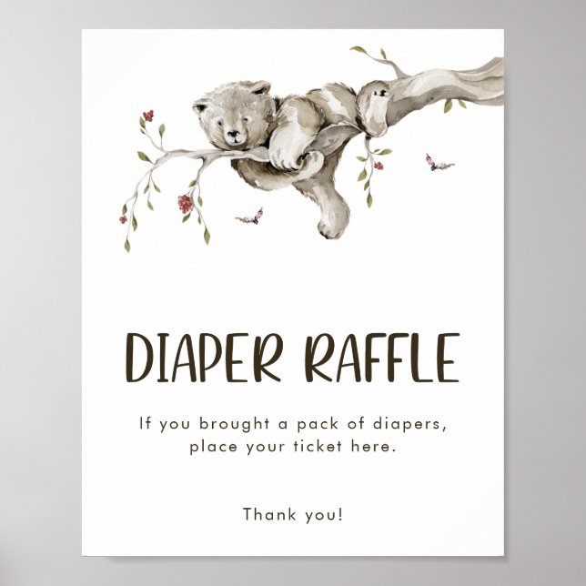 Bear Diaper Raffle Poster (Framsidan)