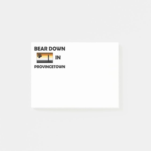 Bear Down in Provincetown Post-it Block (Framsida)
