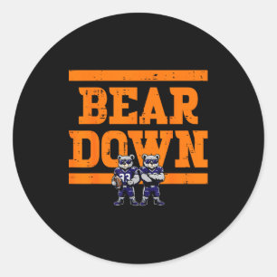 Bear Down Kvinnor Barn Pojkar Flickor Ungdom Tonår Runt Klistermärke