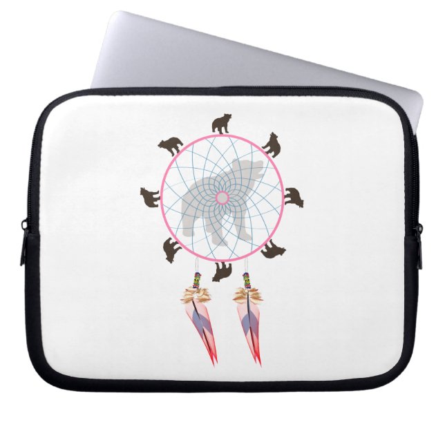 Bear Dream Catcher Laptop Fodral (Framsidan)
