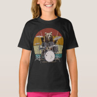 Bear Drummer spelar Drums Girl T-Shirt