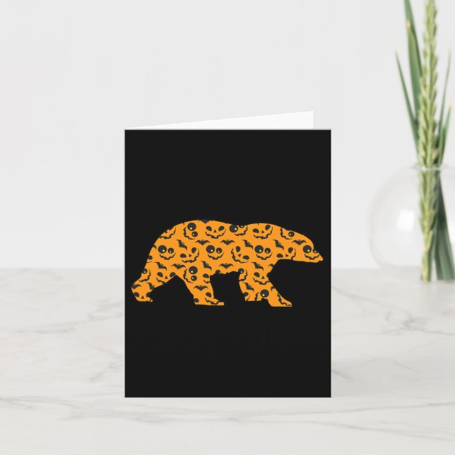 Bear Easy Halloween Outfit Mammal Animal Lazy Cost Kort (Framsida)