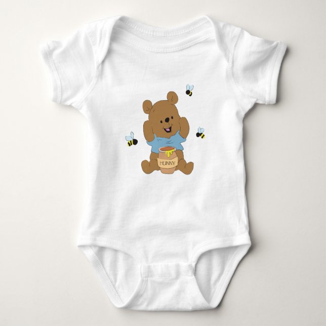 Bear EEG honey Blue Brown T Shirt (Framsida)