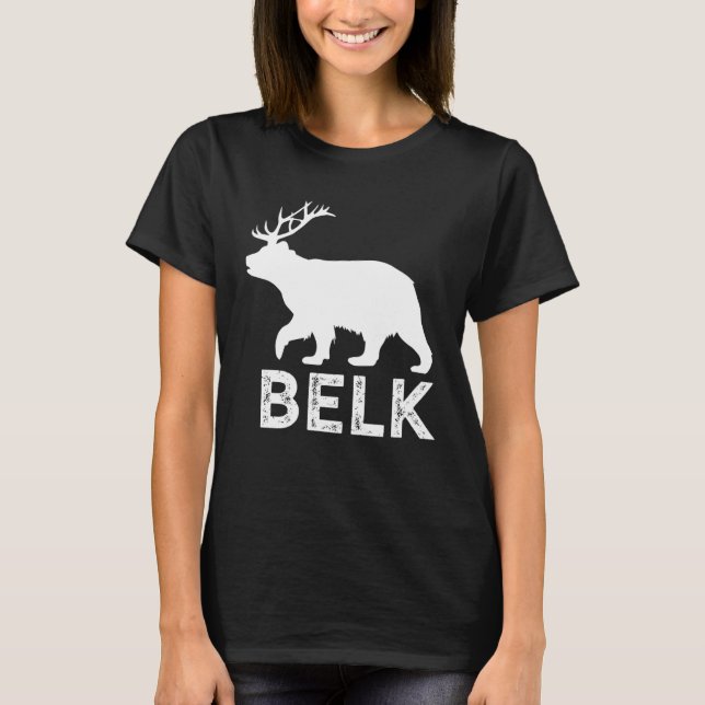 Bear Elk Big Game Elk Hunter Shed Antler Elk Hunti T Shirt (Framsida)