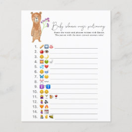 Bear - Emoji bild-babyduschen