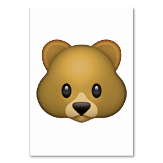 Bear - Emoji Bordsnummer (Framsidan)