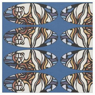 Bear Fabric Native Polar Bear Art Fabric Mönster Tyg