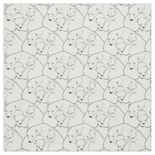Bear Fabric Polar Bear Art Fabric Mor & Unge Tyg