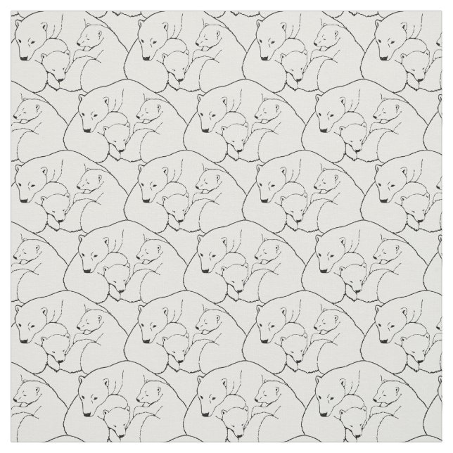 Bear Fabric Polar Bear Art Fabric Mor & Unge Tyg (Provkarta)