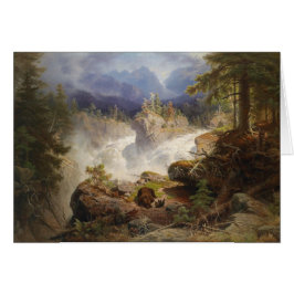 Bear Family by Georg Saal 1859 Vintage Art Hälsningskort