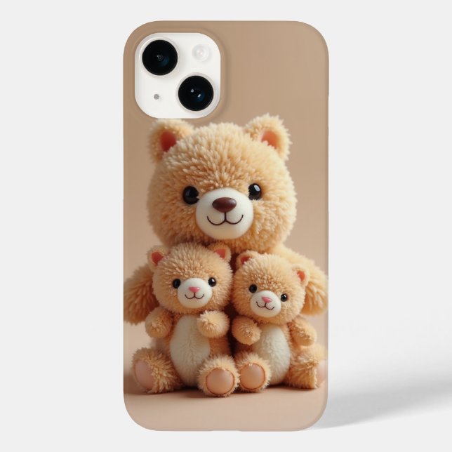 Bear Family iPhone 14 Fodral (Baksida)