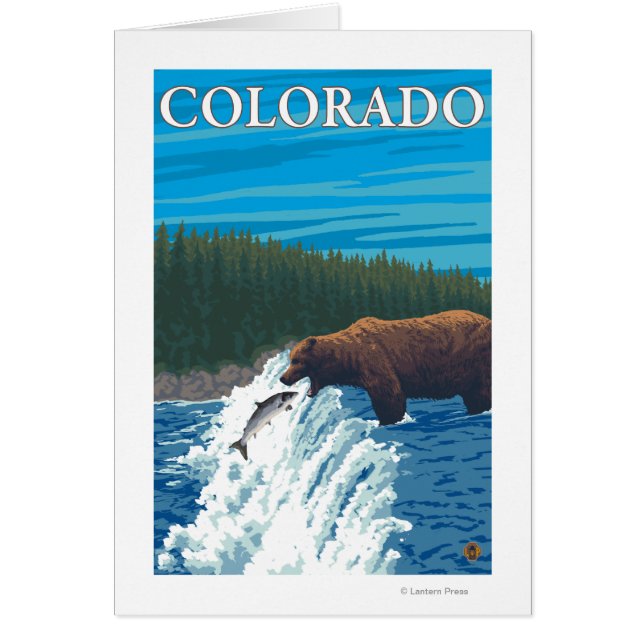 Bear FishingColorado Hälsningskort (Framsidan)