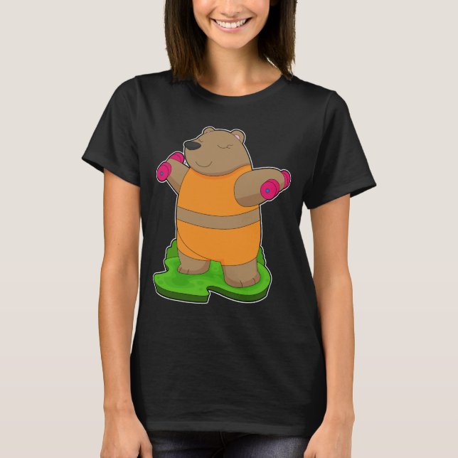 Bear Fitness Dumbbell T Shirt (Framsida)