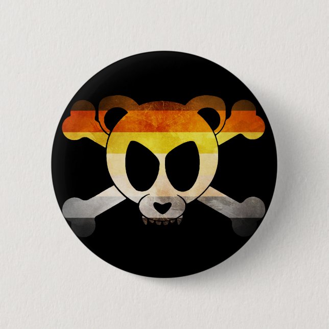 Bear Flag Skull (Gay Badge) Knapp (Framsida)