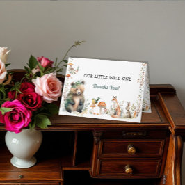 Bear Forest Cute Animals Hjort Woodland Vild 1 Kort