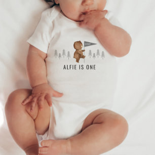 Bear Forest First Birthday T Shirt