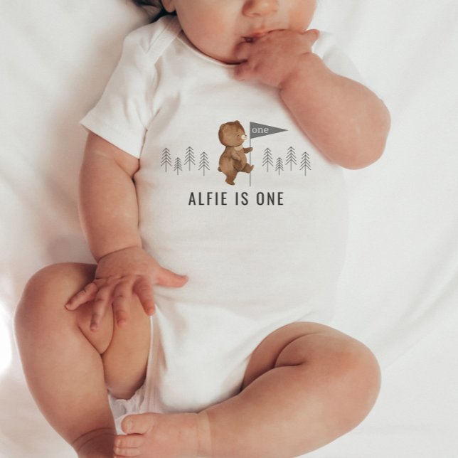 Bear Forest First Birthday T Shirt (Skapare uppladdad)