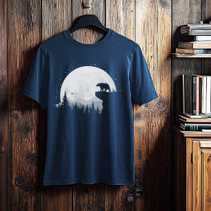 Bear Forest Full Moon T Shirt